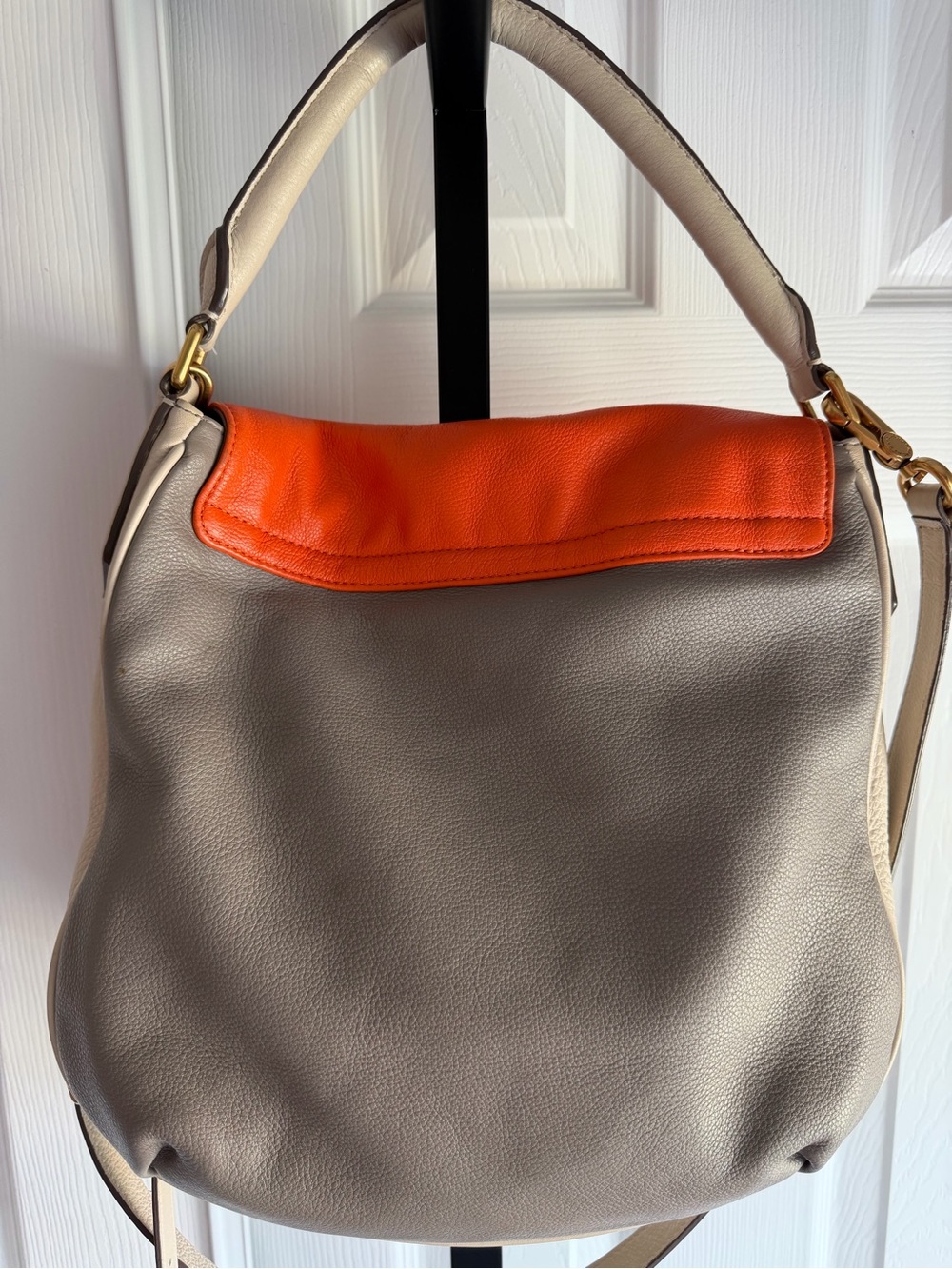 Marc Jacobs Handbag Leather Multicolor 
Gray/Orange/Cream Women’s - Picture 4 of 13